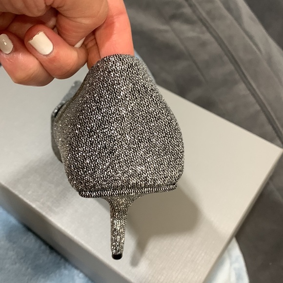 Balenciaga knife pump shiny fabric silver size 38 - Picture 4 of 7